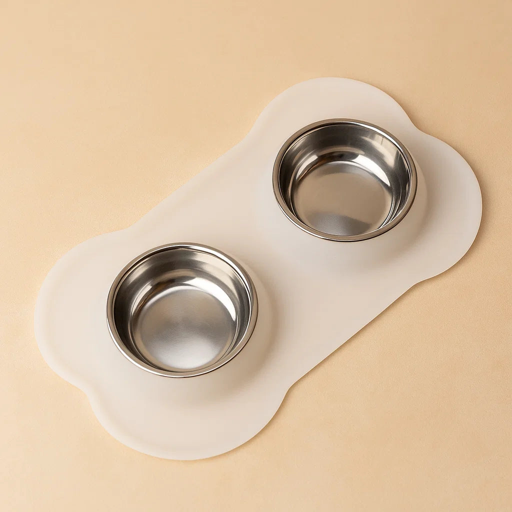 Silicone Stainless Pet Bowl
