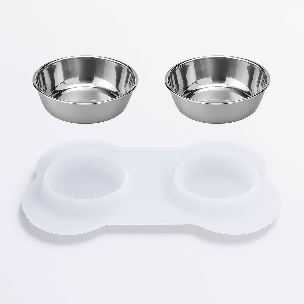 Silicone Stainless Pet Bowl